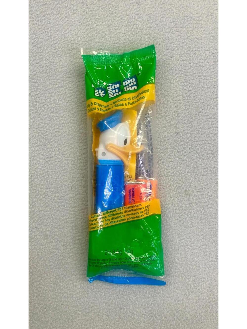 Brand New In Sealed Pack Donald The Duck Pez Dispenser And 2 Packs Of Pez